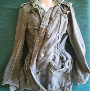 Free People utility jacket blue grey